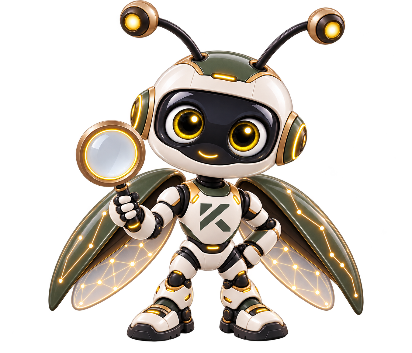 Robot KROV s lupou